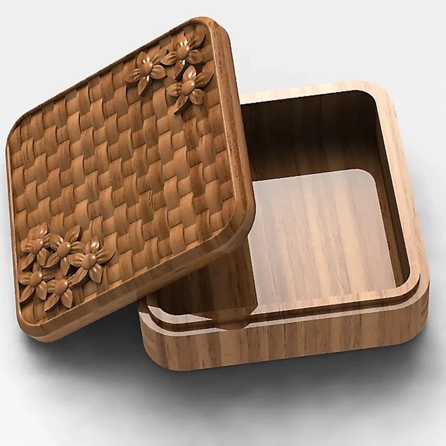 Square Jewelry organizer - STL files for CNC or 3D Printer