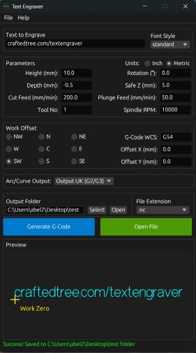 Text engraver program