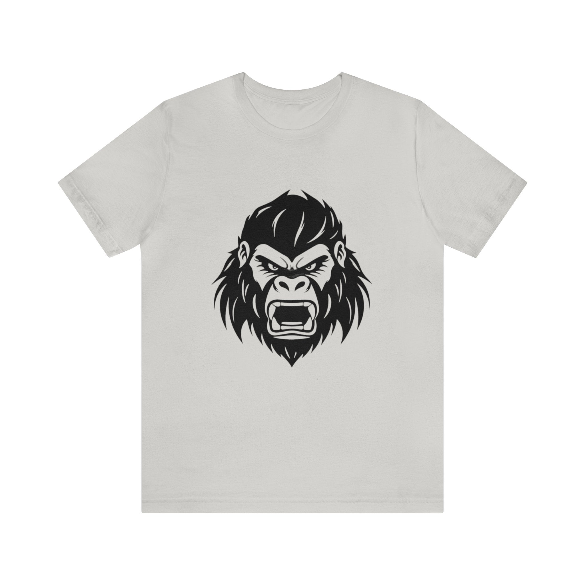 silver color angry gorilla t-shirt