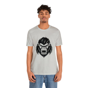 silver color angry gorilla t-shirt