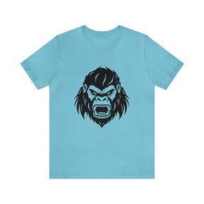 turquoise color angry gorilla t-shirt