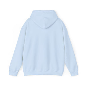 flirty dog on light blue sweatshirt 