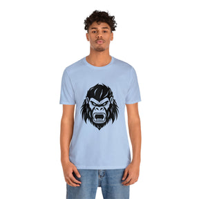 light blue color angry gorilla t-shirt