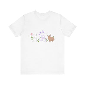 Bunnies and Butterfly Easter Shirt, Easter shirt, Soft Girl Era