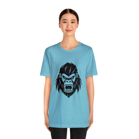 turquoise color angry gorilla t-shirt