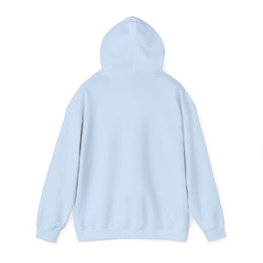 flirty dog on light blue sweatshirt 