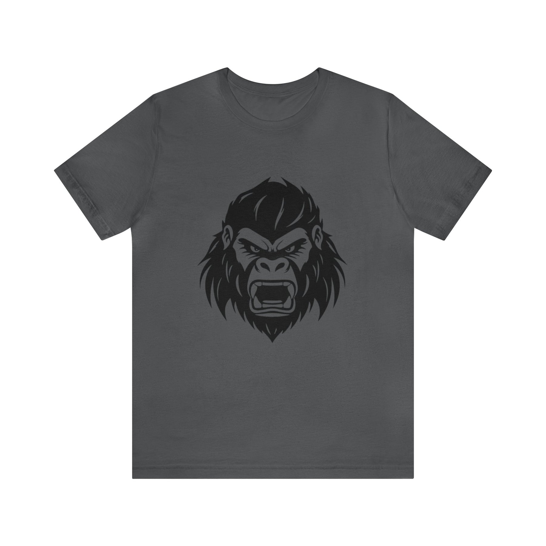 asphalt color angry gorilla t-shirt