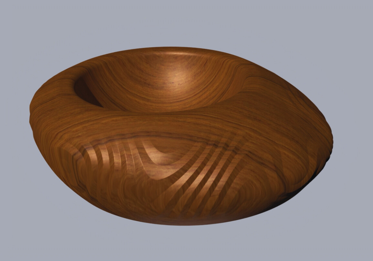 Bowl with carving