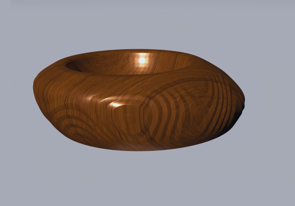 Bowl with carving