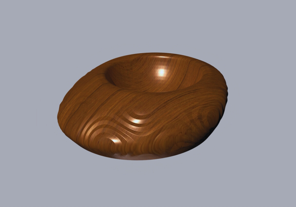 Bowl with carving