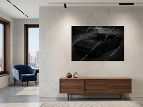 Dodge Challenger Stipple Art CNC File, Laser Engraving, Stippling Design (G-code)
