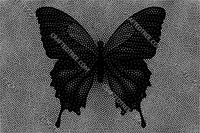 Butterfly Stipple Art File, CNC Router, Laser Engraving (G-Code)