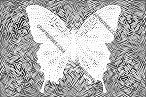 Butterfly Stipple Art File, CNC Router, Laser Engraving (G-Code)