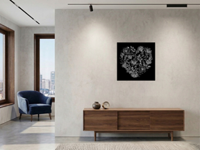 Floral Heart Stipple Art CNC File, Laser Engraving Stipple Design (G-code, PNG, SVG)