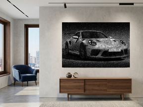 Porsche 911 GT3 RS Stippling Art File (CNC, Laser, Print)