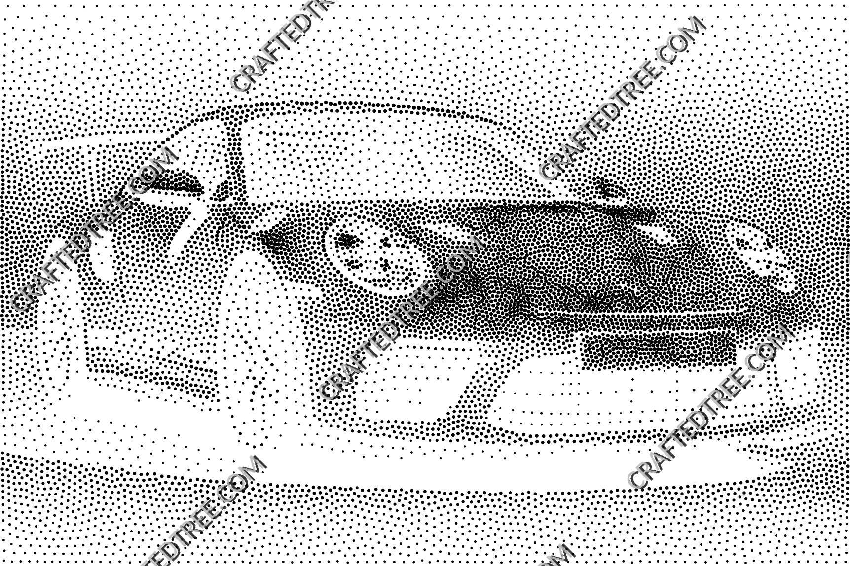 Porsche 911 GT3 RS Stippling Art File (CNC, Laser, Print)