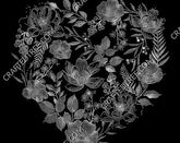 Floral Heart Stipple Art CNC File
