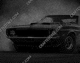 Drifting Muscle Car Stipple Art CNC File