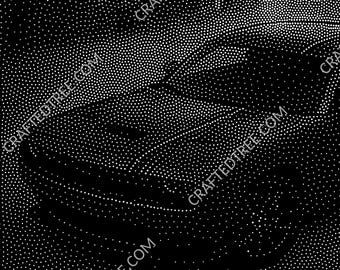 Dodge Challenger Stipple Art CNC File