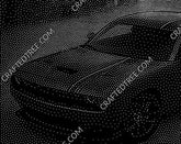 Dodge Challenger Stipple Art CNC File