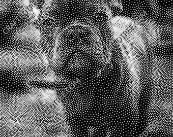 French Bulldog Stipple Art CNC File