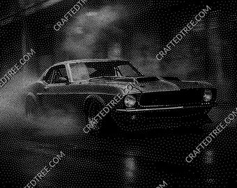 Mustang Stipple Art CNC File