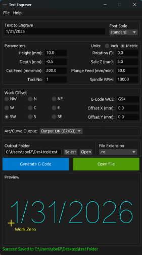 Text engraver program