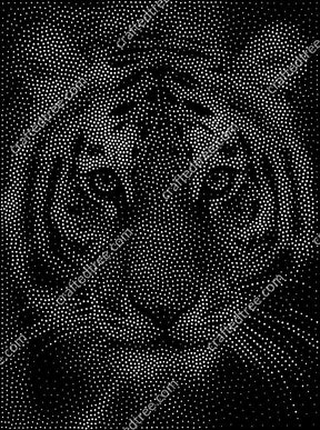 Tiger Stippling Wall Art Image and G-code for CNC Router, Laser Engraving or Printing