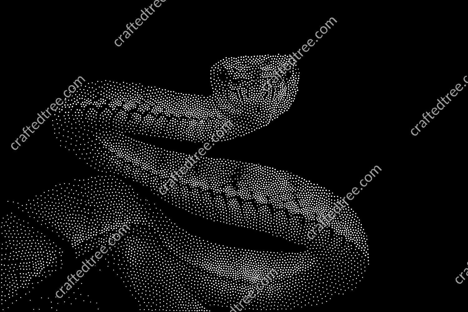 Viper Stippling Wall Art Image and G-code for CNC Router, Laser Engraving or Printing