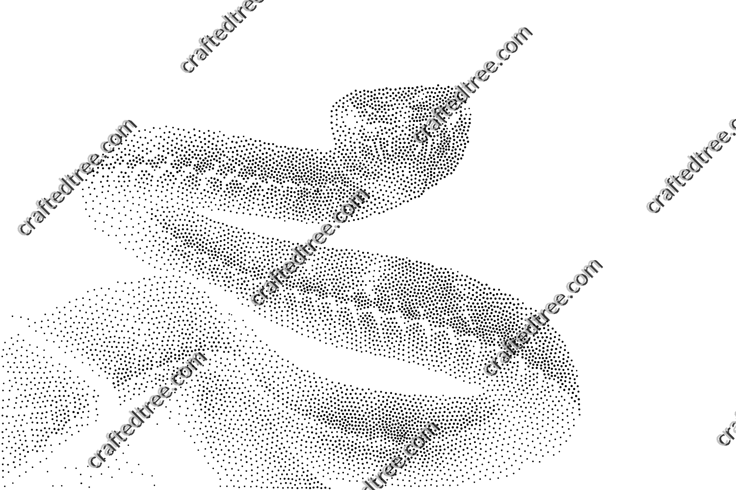 Viper Stippling Wall Art Image and G-code for CNC Router, Laser Engraving or Printing