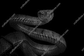 Viper Stippling Wall Art Image and G-code for CNC Router, Laser Engraving or Printing