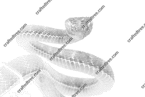 Viper Stippling Wall Art Image and G-code for CNC Router, Laser Engraving or Printing