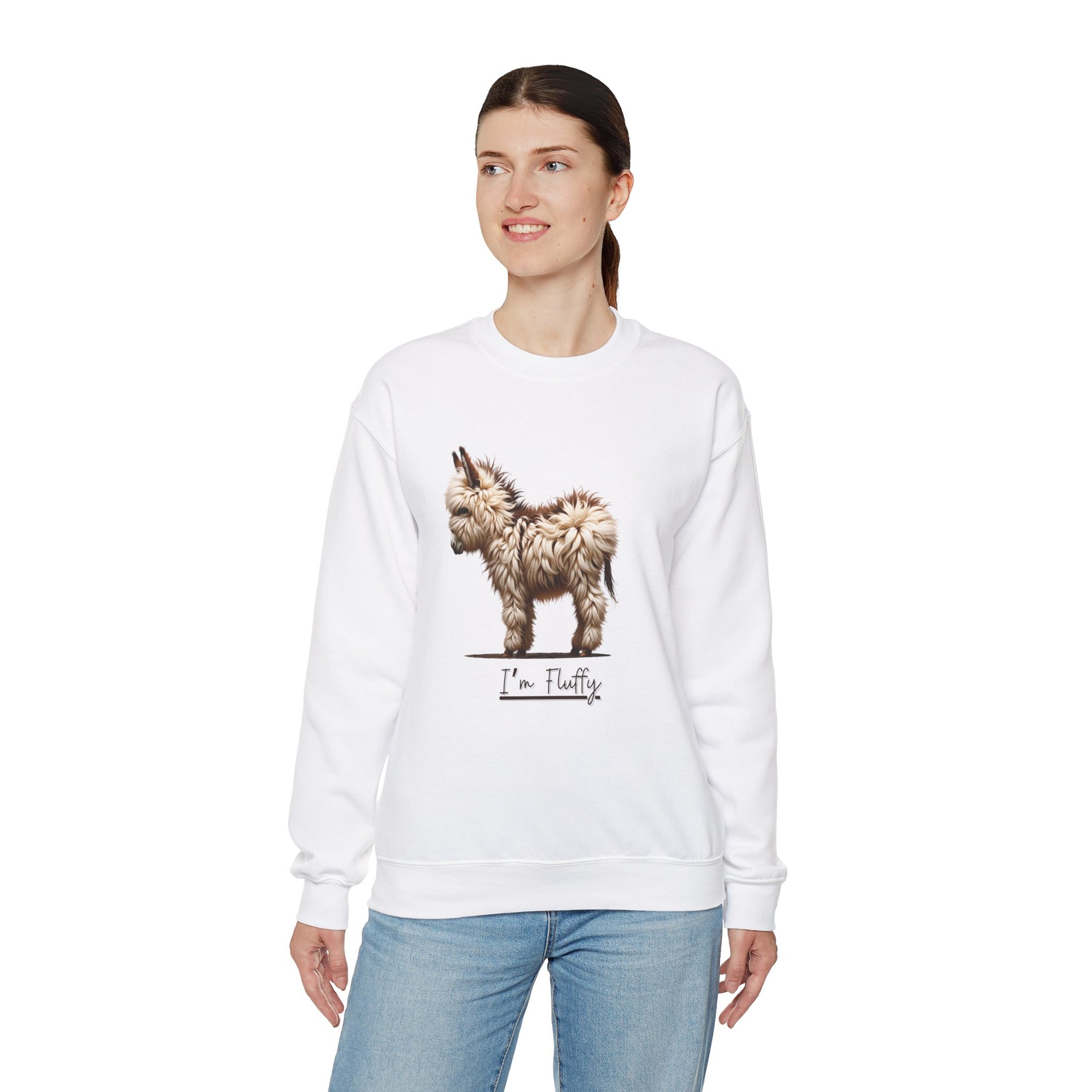 Fluffy Donkey printed Crewneck Sweatshirt